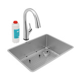 Elkay Crosstown 18 Gauge Stainless Steel 25-1/2" x 18-1/2" x 9", Single Bowl Undermount Sink Kit with Filtered Faucet - ECTRU24179RTFLC