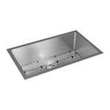 Elkay Crosstown 16 Gauge Stainless Steel 32-1/2" x 18" x 10", Single Bowl Undermount Sink Kit - EFRU311610TC