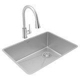 Elkay Crosstown 18 Gauge Stainless Steel 25-1/2" x 18-1/2" x 9", Single Bowl Undermount Sink & Faucet Kit with Drain - ECTRU24179RTFCC
