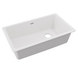 Elkay Quartz Classic 33" x 18-3/4" x 9-1/2", Single Bowl Undermount Sink, White - ELGU13322WH0