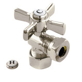 Kingston Brass CC54308ZX 5/8" Od Compression X 1/2" Or 7/16" Slip Joint Angle Valve - Brushed Nickel