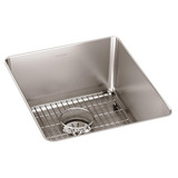 Elkay Lustertone Iconix 16 Gauge Stainless Steel 16" x 18-1/2" x 8" Single Bowl Undermount Sink Kit with Perfect Drain - ELUHH1316TPDBG