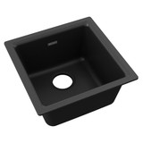 ELKAY  ELG1616BK0 Quartz Classic 15-3/4" x 15-3/4" x 7-11/16", Single Bowl Undermount or Drop-in Bar Sink, - Black