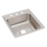 Elkay Lustertone Classic Stainless Steel 19-1/2" x 22" x 7-5/8", 3-Hole Single Bowl Drop-in Sink with Quick-clip - LRQ20223