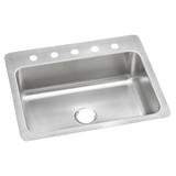 Elkay Dayton Stainless Steel 27" x 22" x 8", 5-Hole Single Bowl Undermount or Drop-in Sink - DSESR127225