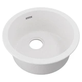 Elkay Quartz Classic 18-1/8" x 18-1/8" x 7-1/2", Single Bowl Undermount or Drop-in Bar Sink, White - ELG16FBWH0