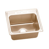 Elkay CuVerro Antimicrobial Copper 22" x 19-1/2" x 10-1/8", 3-Hole Single Bowl Drop-in Sink - DLR2219103-CU
