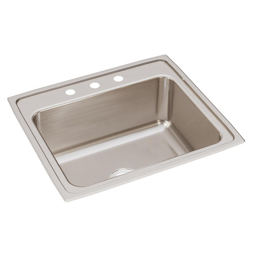 ELKAY  DLR2522103 Lustertone Classic Stainless Steel 25" x 22" x 10-3/8", 3-Hole Single Bowl Drop-in Sink