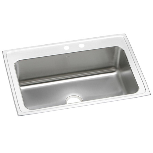 ELKAY DLRSQ332210MR2 Lustertone Classic Stainless Steel 33" x 22" x 10-1/8", Single Bowl Drop-in Sink with Quick-clip