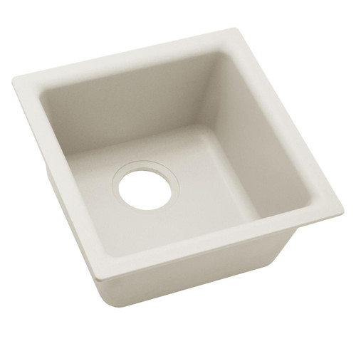 ELKAY  ELX1616RT0 Quartz Luxe 15-3/4" x 15-3/4" x 7-11/16", Single Bowl Undermount or Drop-in Bar Sink, Ricotta