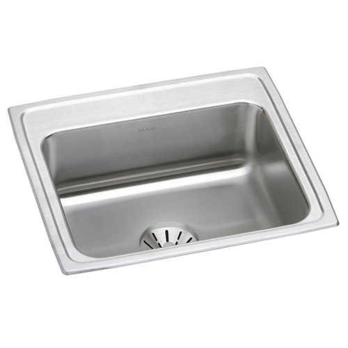 ELKAY  DLR221910PD0 Lustertone Classic Stainless Steel 22" x 19-1/2" x 10-1/8", 0-Hole Single Bowl Drop-in Sink with Perfect Drain
