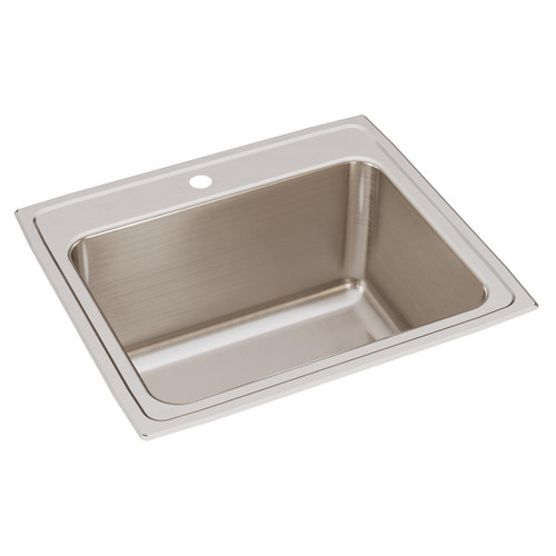 ELKAY  DLRQ2522121 Lustertone Classic Stainless Steel 25" x 22" x 12-1/8", 1-Hole Single Bowl Drop-in Sink with Quick-clip