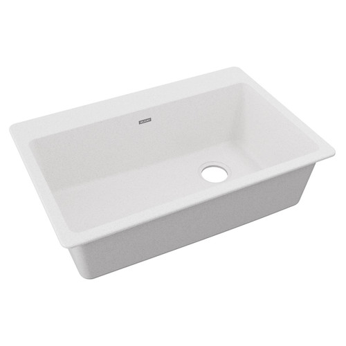 ELKAY  ELG13322WH0 Quartz Classic 33" x 22" x 9-1/2", Single Bowl Drop-in Sink, - White
