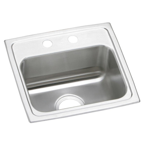 Elkay Celebrity Stainless Steel 17" x 16" x 7-1/8", 2-Hole Single Bowl Drop-in Sink - PSR17162