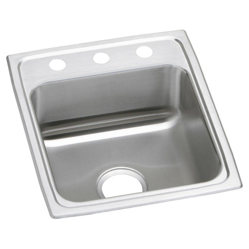 Elkay Celebrity Stainless Steel 17" x 20" x 7-1/8", 3-Hole Single Bowl Drop-in Sink - PSR17203