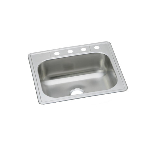 Elkay Dayton Stainless Steel 25" x 22" x 8-1/16", 1-Hole Single Bowl Drop-in Sink (40 Pack) - DSEW40125221