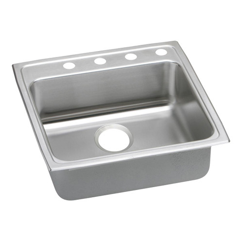 ELKAY  LRADQ2222502 Lustertone Classic Stainless Steel 22" x 22" x 5", 2-Hole Single Bowl Drop-in ADA Sink with Quick-clip