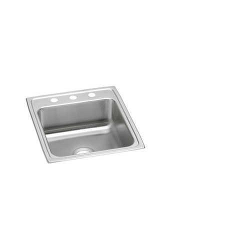 ELKAY  LRAD202250OS4 Lustertone Classic Stainless Steel 19-1/2" x 22" x 5", OS4-Hole Single Bowl Drop-in ADA Sink