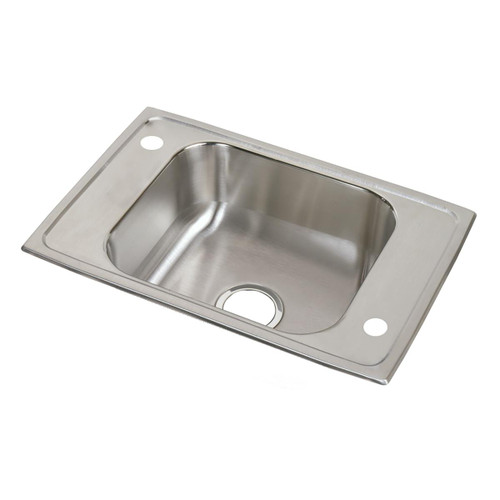 ELKAY  CDKR25172LM Celebrity Stainless Steel 25" x 17" x 6-7/8", 2LM-Hole Single Bowl Drop-in Classroom Sink