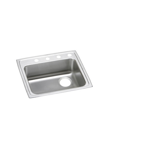 Elkay Lustertone Classic Stainless Steel 25" x 21-1/4" x 5-1/2", Single Bowl Drop-in ADA Sink - LRAD252155R1
