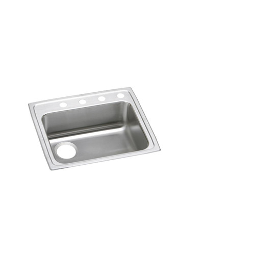 Elkay Lustertone Classic Stainless Steel 25" x 21-1/4" x 6", Single Bowl Drop-in ADA Sink - LRAD252160L1
