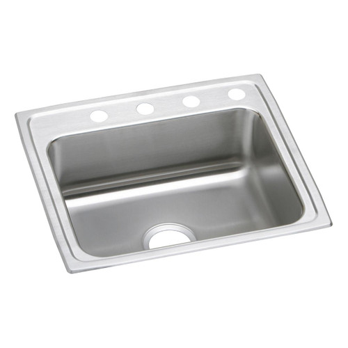 Elkay Lustertone Classic Stainless Steel 25" x 21-1/4" x 5", Single Bowl Drop-in ADA Sink - LRAD2521500