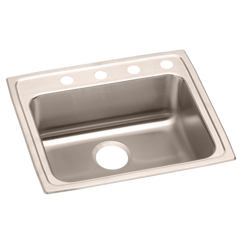 Elkay Lustertone Classic Stainless Steel 25" x 21-1/4" x 5-1/2", Single Bowl Drop-in ADA Sink - LRAD2521554