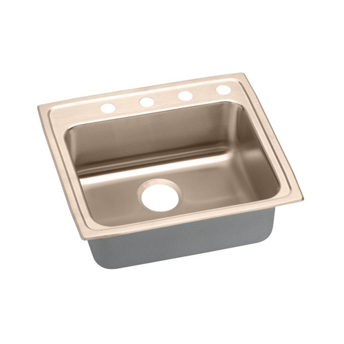 ELKAY  LRAD2521651-CU CuVerro Antimicrobial Copper 25" x 21-1/4" x 6-1/2", 1-Hole Single Bowl Drop-in ADA Sink