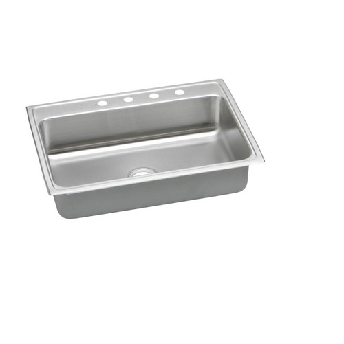 ELKAY  LRADQ3122503 Lustertone Classic Stainless Steel 31" x 22" x 5", 3-Hole Single Bowl Drop-in ADA Sink with Quick-clip