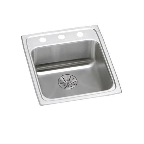 ELKAY LRAD152265PD1 Lustertone Classic Stainless Steel 15" x 22" x 6-1/2", 1-Hole Single Bowl Drop-in ADA Sink with Perfect Drain