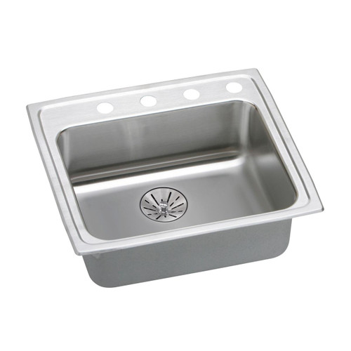 ELKAY LRADQ252165PD1 Lustertone Classic Stainless Steel 25" x 21-1/4" x 6-1/2", Single Bowl Drop-in ADA Sink with Perfect Drain