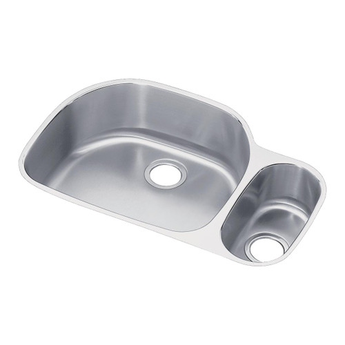 ELKAY  ELUH3221R Lustertone Classic Stainless Steel 31-1/2" x 21-1/8" x 7-1/2", Offset 70/30 Double Bowl Undermount Sink