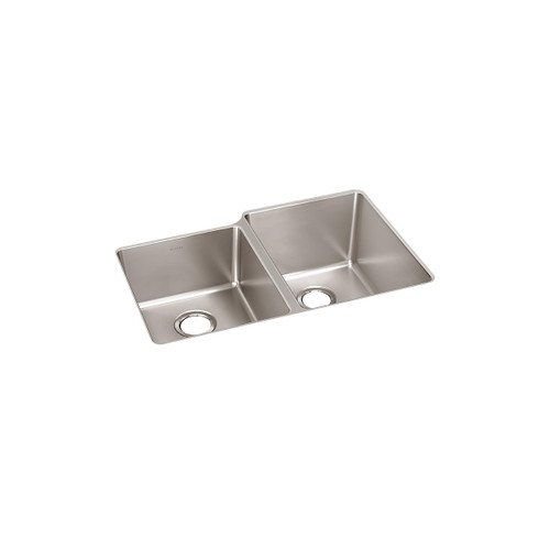 ELKAY  ELUH3120LT Lustertone Iconix 18 Gauge Stainless Steel 31-1/4" x 20-1/2" x 9" Double Bowl Undermount Sink with Left Small Bowl