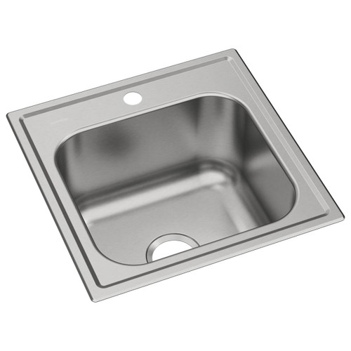 Elkay Dayton Stainless Steel 20" x 20" x 10-1/8", 1-Hole Single Bowl Drop-in Laundry Sink - DPC12020101