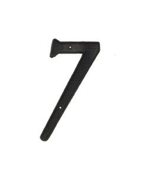 JVJ 00715 4" Black Finish Zinc Alloy House Number "7"