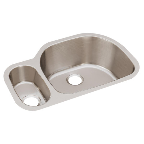 ELKAY  ELUH322110L Lustertone Classic Stainless Steel 31-1/2" x 21-1/8" x 10", 30/70 Offset Double Bowl Undermount Sink