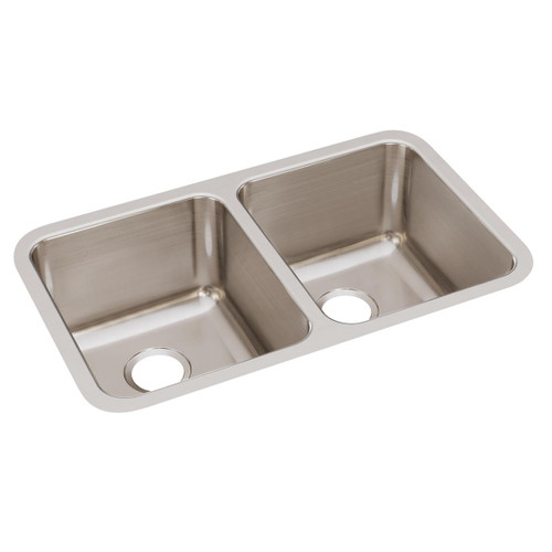 Elkay Lustertone Classic Stainless Steel 30-3/4" x 18-1/2" x 10", Equal Double Bowl Undermount Sink - ELUH311810