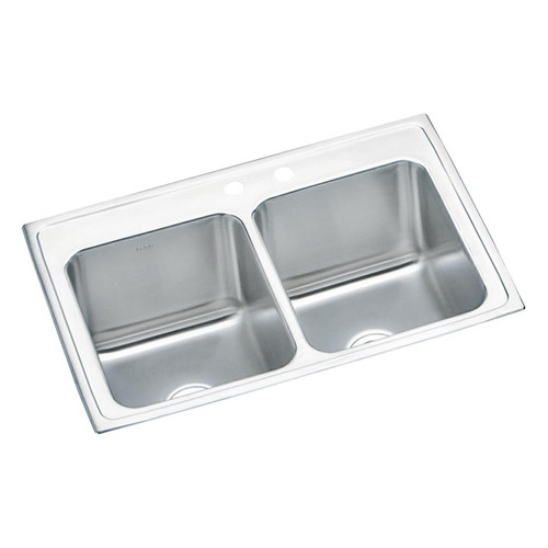 ELKAY  DLR332210MR2 Lustertone Classic Stainless Steel 33" x 22" x 10-1/8", Equal Double Bowl Drop-in Sink