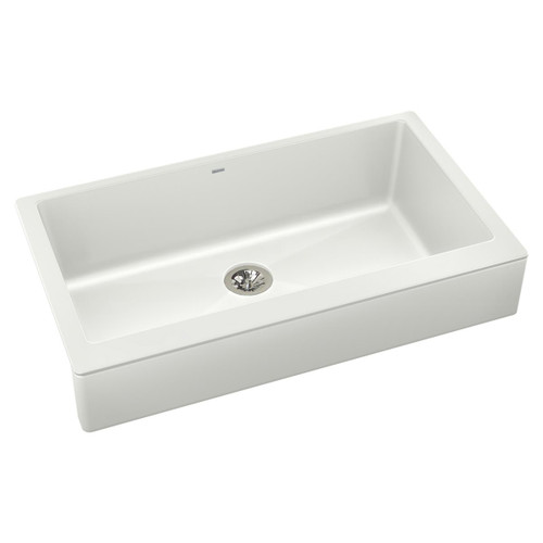 ELKAY  ELXUFP3620PA0 Quartz Luxe 35-7/8" x 20-15/16" x 9" Single Bowl Farmhouse Sink with Perfect Drain, Parchment