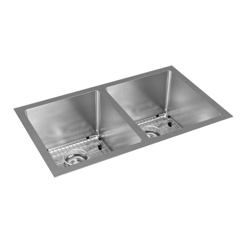 ELKAY  EFRU311810TC Crosstown 16 Gauge Stainless Steel, 30-3/4" x 18-1/2" x 10" Equal Double Bowl Undermount Sink Kit