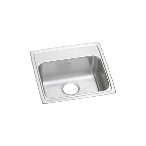 Elkay Lustertone Classic Stainless Steel 19-1/2" x 19" x 5-1/2", Single Bowl Drop-in ADA Sink - LRAD1919550