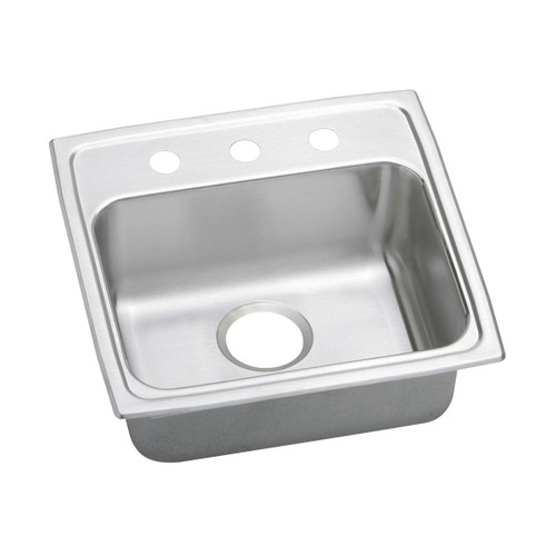 ELKAY  LRADQ1919651 Lustertone Classic Stainless Steel 19-1/2" x 19" x 6-1/2", 1-Hole Single Bowl Drop-in ADA Sink with Quick-clip