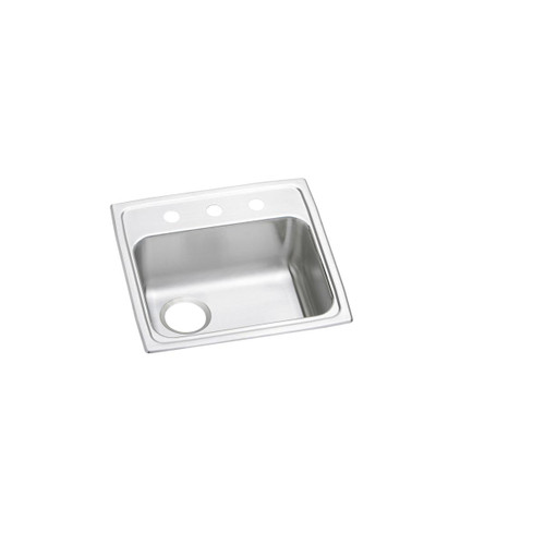 ELKAY  LRAD191865L0 Lustertone Classic Stainless Steel 19" x 18" x 6-1/2", 0-Hole Single Bowl Drop-in ADA Sink with Left Drain