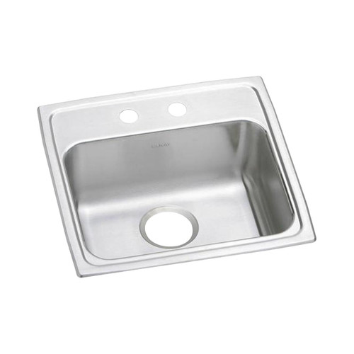 ELKAY  LRAD1918502 Lustertone Classic Stainless Steel 19" x 18" x 5", 2-Hole Single Bowl Drop-in ADA Sink