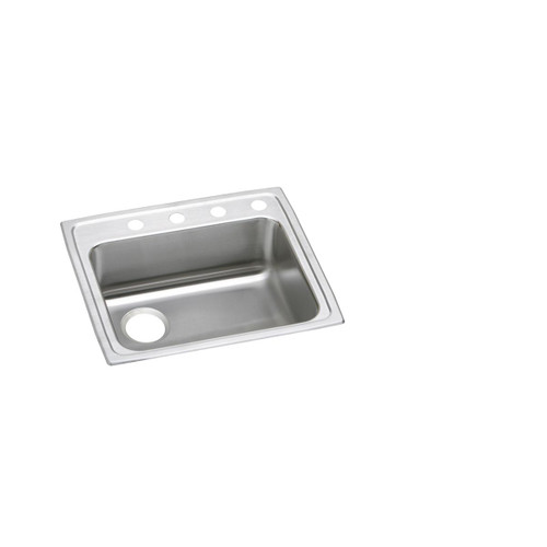 Elkay Lustertone Classic Stainless Steel 22" x 19-1/2" x 5-1/2", Single Bowl Drop-in ADA Sink - LRAD221955L4