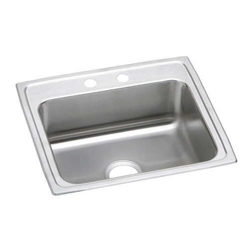 Elkay Lustertone Classic Stainless Steel 22" x 19-1/2" x 5", Single Bowl Drop-in ADA Sink - LRAD2219502