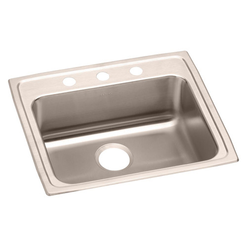 ELKAY LRAD2219553 Lustertone Classic Stainless Steel 22" x 19-1/2" x 5-1/2", Single Bowl Drop-in ADA Sink