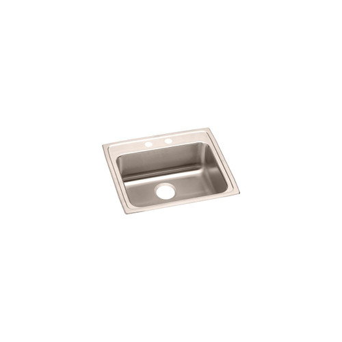 Elkay Lustertone Classic Stainless Steel 22" x 19-1/2" x 6", Single Bowl Drop-in ADA Sink - LRAD2219602
