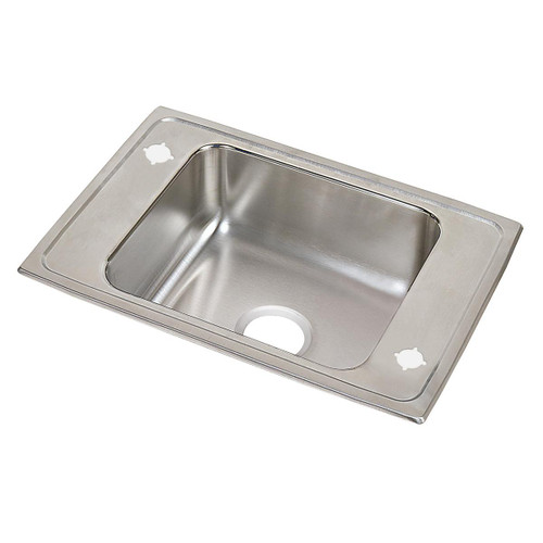 ELKAY PSDKAD2517552 Celebrity Stainless Steel 25" x 17" x 5-1/2", 2-Hole Single Bowl Drop-in Classroom ADA Sink