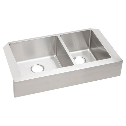 Elkay Crosstown 18 Gauge Stainless Steel 35-7/8" x 20-1/4" x 9", 60/40 Double Bowl Farmhouse Sink - ECTRUF32179R